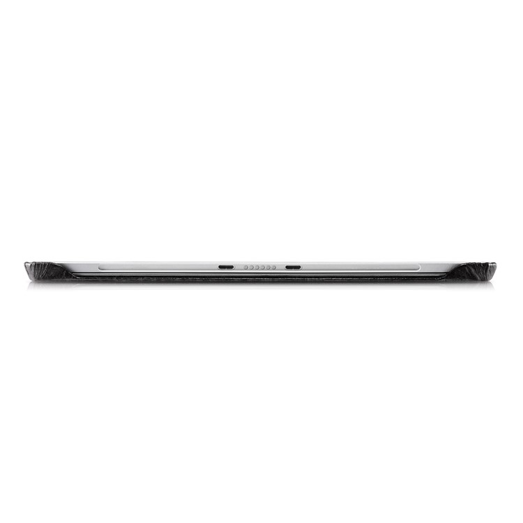 ICARER for Microsoft Surface Pro 4 Genuine Leather Coated PC Hard Kickstand Case - Black Crocodile Texture-7