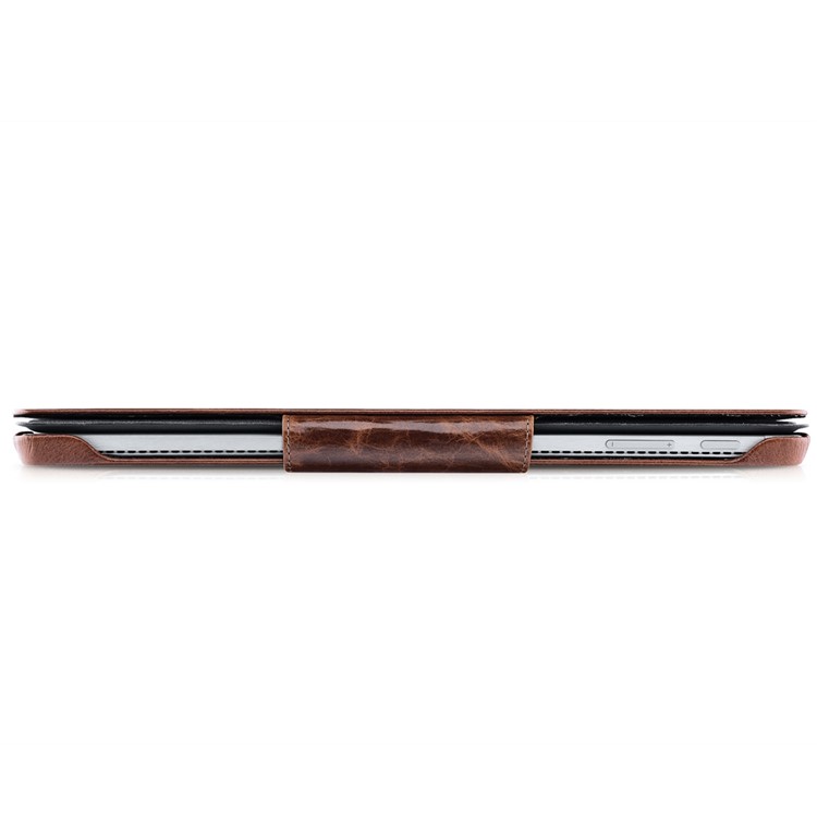 ICARER Oil Wax Genuine Leather Cover Case Stand for Microsoft Surface Pro 4 - Coffee-5