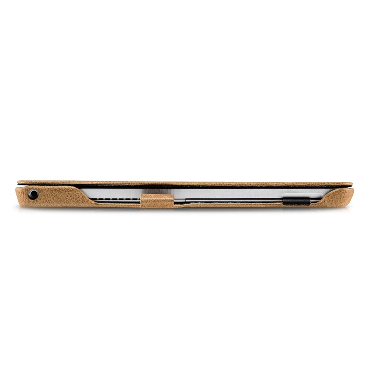 ICARER Litchi-like Texture Flip Genuine Leather Case Stand for Microsoft Surface Pro 4 - Khaki-4