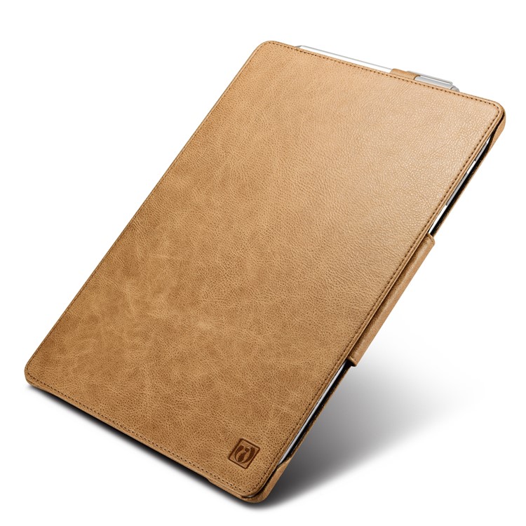 ICARER Litchi-like Texture Flip Genuine Leather Case Stand for Microsoft Surface Pro 4 - Khaki-6