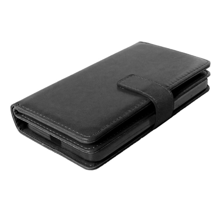 For Microsoft Lumia 640 Dual Sim / 640 LTE Dual Crazy Horse 9 Card Slots Leather Wallet Case - Black-3