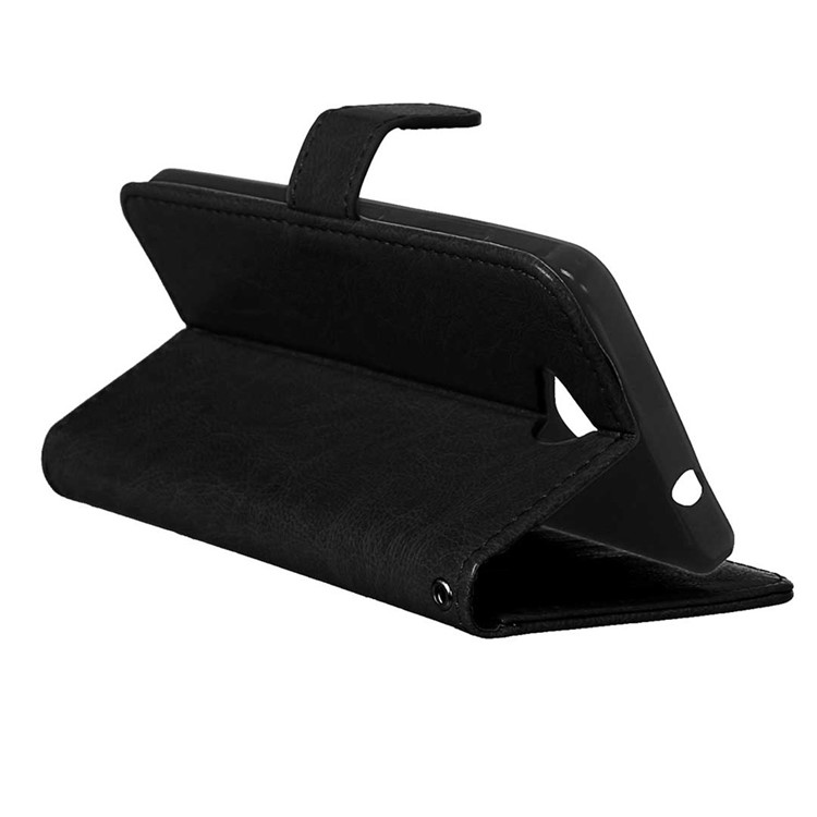 3 Card Slots Leather Flip Stand Phone Case for Microsoft Lumia 650 / Dual SIM - Black-6