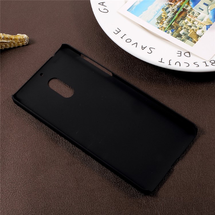 Rubberized Hard Plastic Case for Nokia 6 - Black-4
