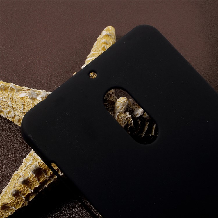 Rubberized Hard Plastic Case for Nokia 6 - Black-5