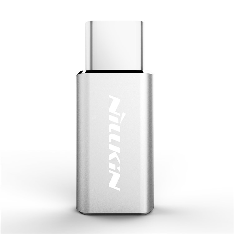 NILLKIN Micro USB to USB Type C Converter Adapter for Huawei P9 / HTC 10 - Silver Color-1