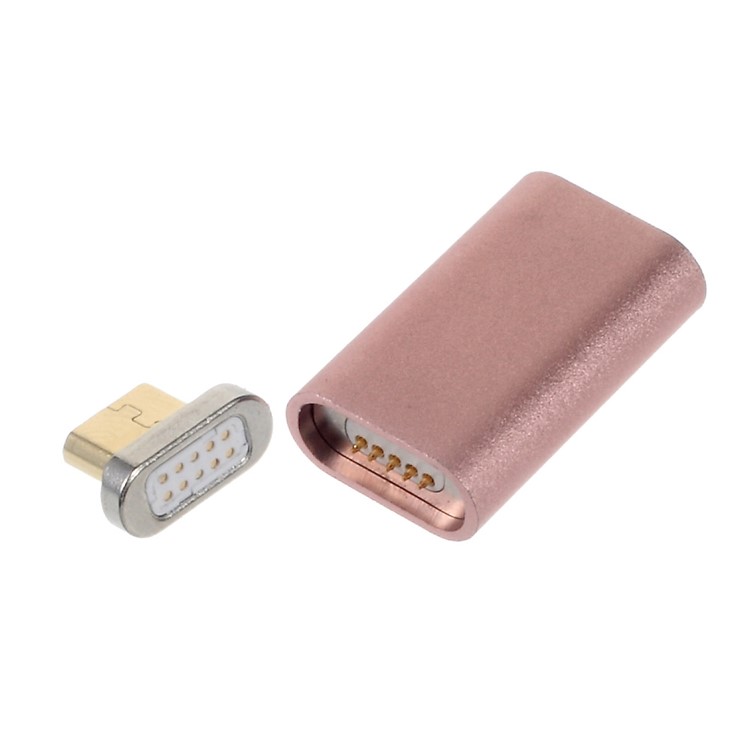 

Magnetic Quick Connect Micro USB Adapter Converter for Micro USB Data Sync Charge Cable - Rose Gold Color, Galaxy A7