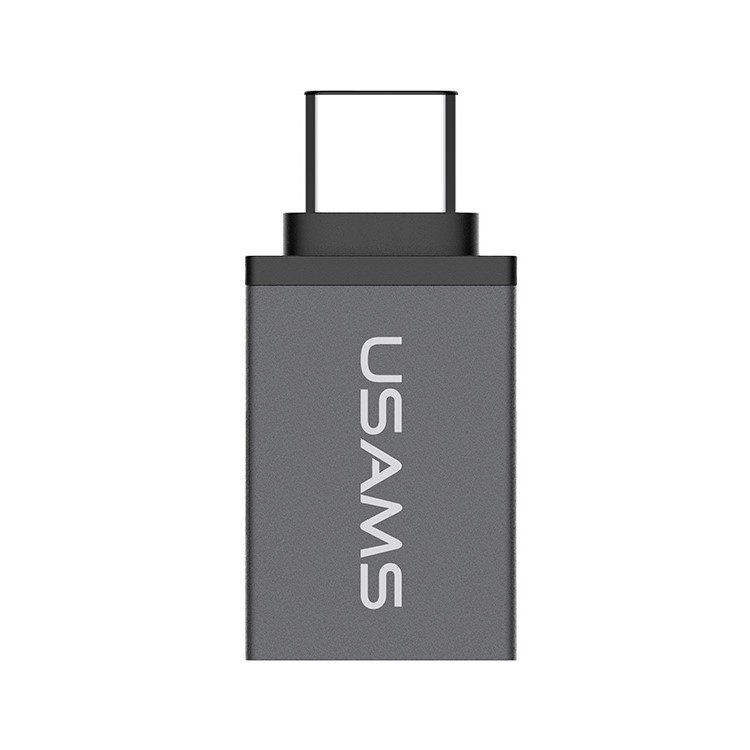 USAMS Type C to USB 3.1 OTG Adapter for Apple New Macbook/Xiaomi Mi 4c - Grey-1