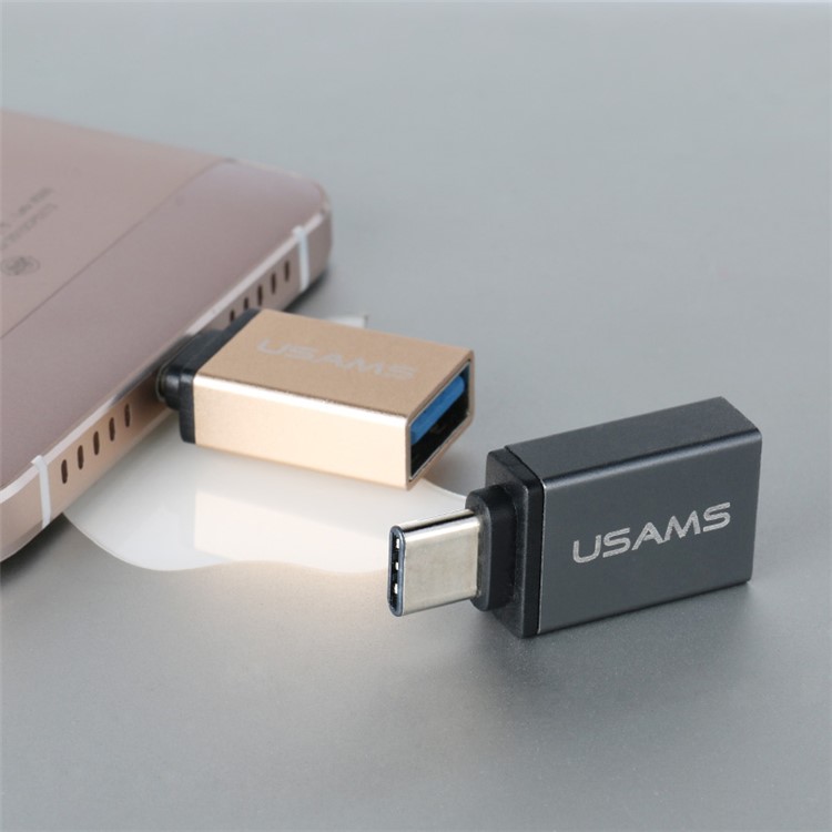 USAMS Type C to USB 3.1 OTG Adapter for Apple New Macbook/Xiaomi Mi 4c - Grey-6