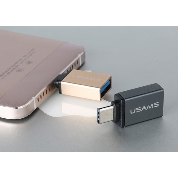 USAMS Type C to USB 3.1 OTG Adapter for Apple New Macbook/Xiaomi Mi 4c - Grey-8