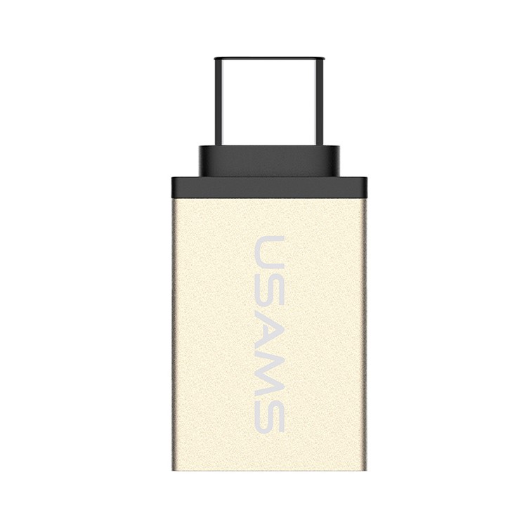 USAMS Type C to USB 3.1 OTG Adapter for Apple New Macbook/Xiaomi Mi 4c - Gold Color-1
