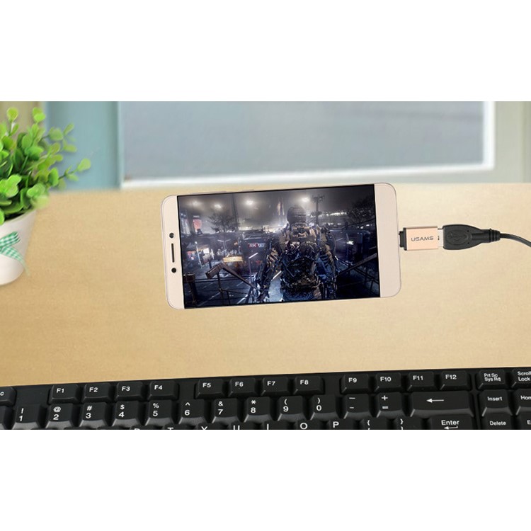 USAMS Type C to USB 3.1 OTG Adapter for Apple New Macbook/Xiaomi Mi 4c - Gold Color-7