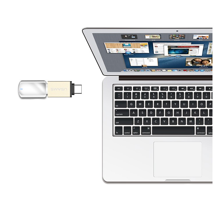 USAMS Type C to USB 3.1 OTG Adapter for Apple New Macbook/Xiaomi Mi 4c - Gold Color-9