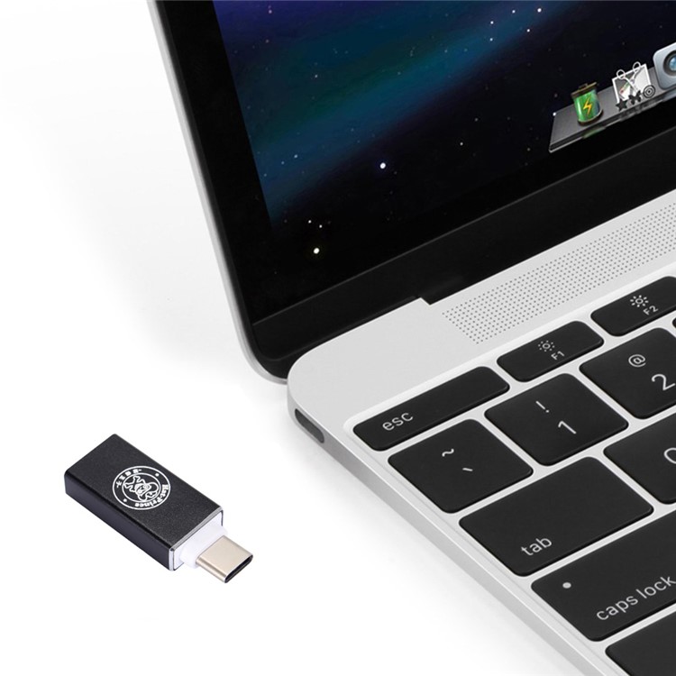 HAT PRINCE HC-3 USB 3.0 Female to USB 3.1 Type-C Male Aluminum Alloy Converter Adapter - Black-5