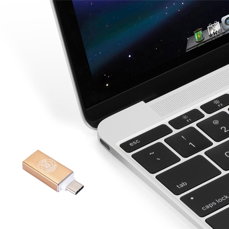 HAT PRINCE HC-3 USB 3.0 to USB 3.1 Type-C Aluminum Alloy Adapter Converter - Gold Color-5