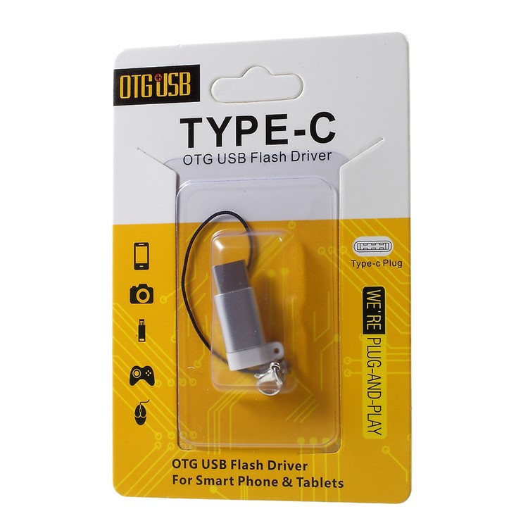 Aluminum Alloy Male USB Type-c to Female Micro USB OTG Converter for Huawei P9/LG G5 - Silver Color-5
