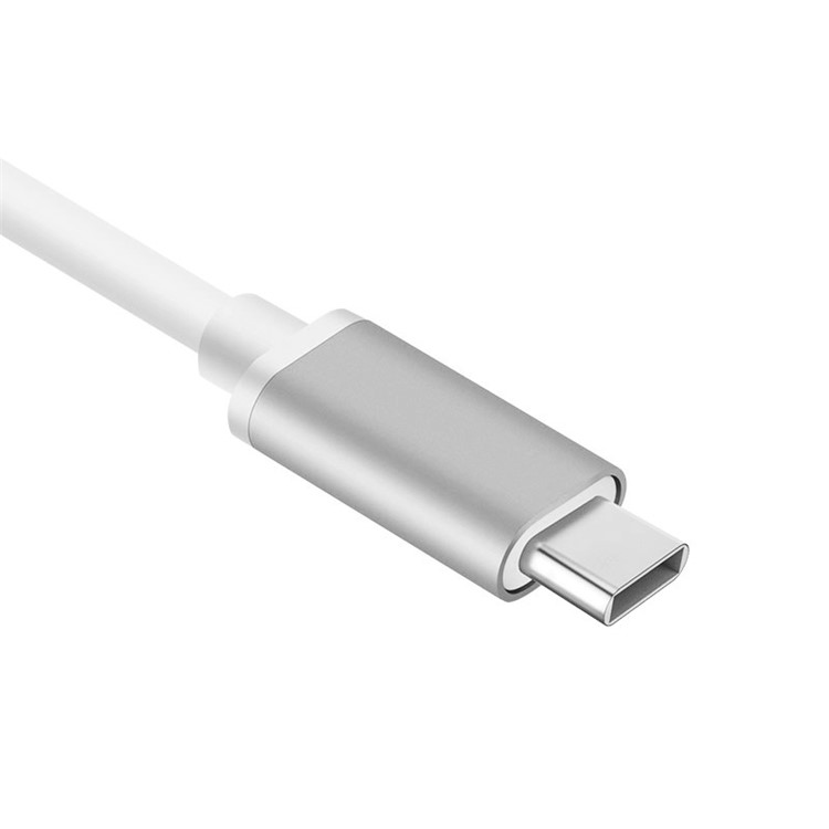 BENKS USB Type-C to HDMI & USB3.0 OTG & Female Charger Adapter for New MacBook Pro Etc - Silver-2