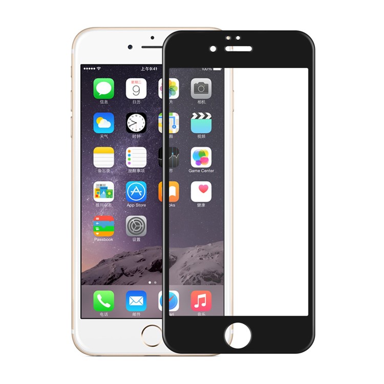 For iPhone 6 Plus / 6s Plus 0.3mm 2.5D Carbon Fiber Tempered Glass Full Screen Protector - Black-1