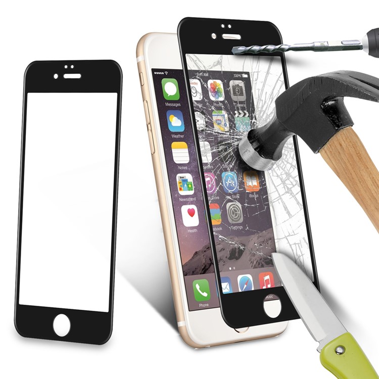 For iPhone 6 Plus / 6s Plus 0.3mm 2.5D Carbon Fiber Tempered Glass Full Screen Protector - Black-9