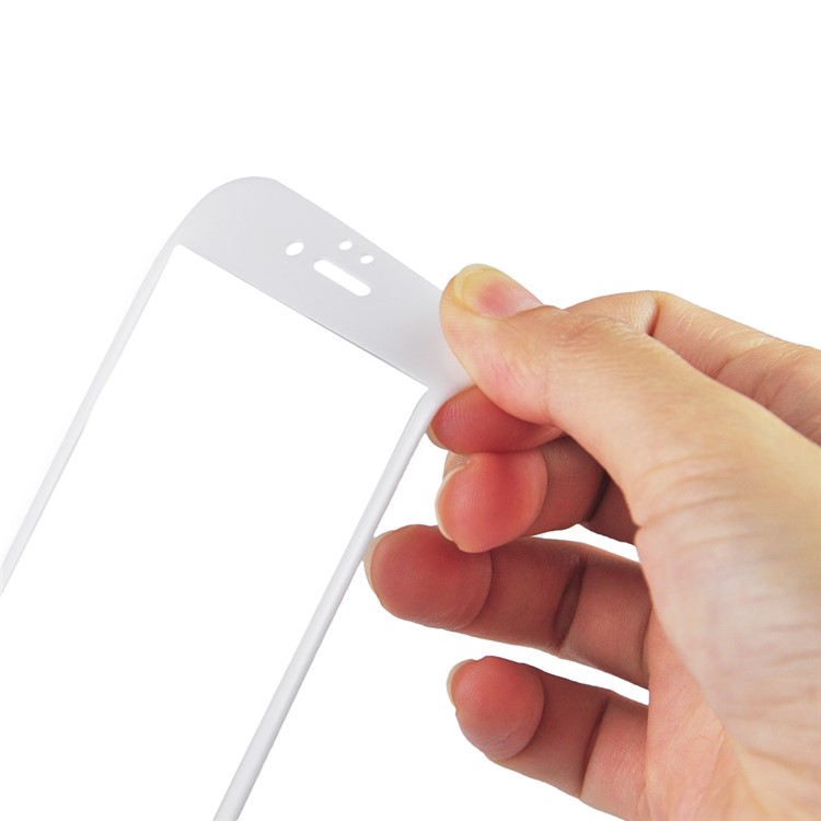 For iPhone 6 / 6s 0.3mm 2.5D Carbon Fiber Tempered Glass Full Screen Protector (Arc Edges) - White-10
