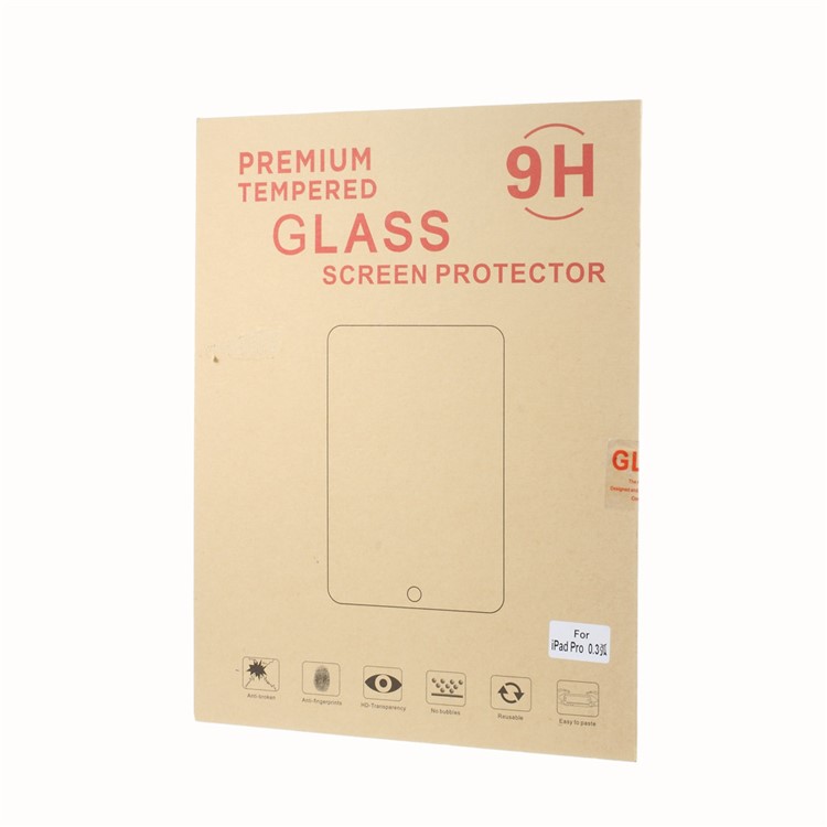 For iPad Pro 12.9 inch 0.3mm Tempered Glass Screen Guard Protector Arc Edge-6