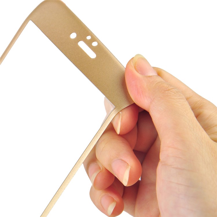 For iPhone 6 6s 4.7 Glitter Powder 3D Curved Edge Carbon Fiber Tempered Glass Screen Film - Gold-10
