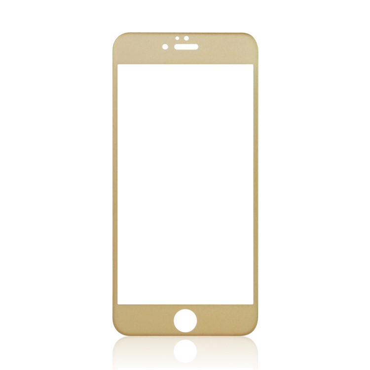 For iPhone 6 6s 4.7 Glitter Powder 3D Curved Edge Carbon Fiber Tempered Glass Screen Film - Gold-2