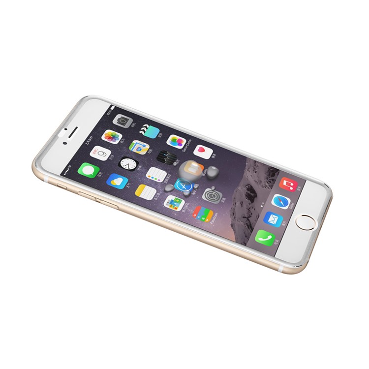 3D Curved Edge Titanium Alloy Tempered Glass Screen Guard for iPhone 6s 6 0.3mm Full Coverage - Silver-4