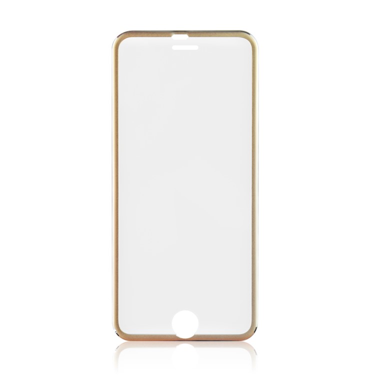 For iPhone 6s 6 Titanium Alloy Tempered Glass Screen Cover Film 3D Curved Edge Full Coverage - Gold-2