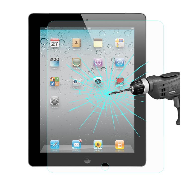 HAT PRINCE for iPad 2/3/4 Tempered Glass Screen Protective Film 0.33mm 9H 2.5D Arc Edge-2