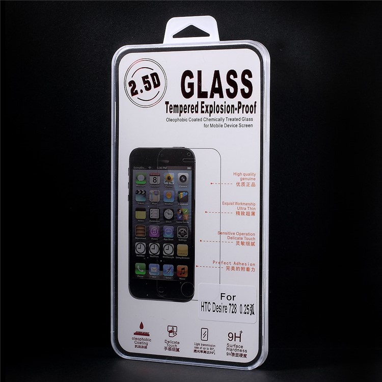 0.25mm Tempered Glass Screen Protector Guard for HTC Desire 728 (Arc Edge)-8