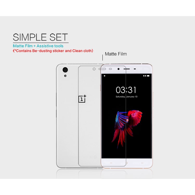 NILLKIN for OnePlus X Matte Scratch-resistant LCD Screen Protector Film-6