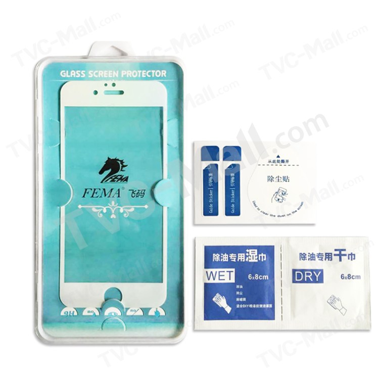 FEMA for iPhone 6s Plus / 6 Plus Magic White Laser Tempered Glass Screen Film 0.3mm 2.5D-3