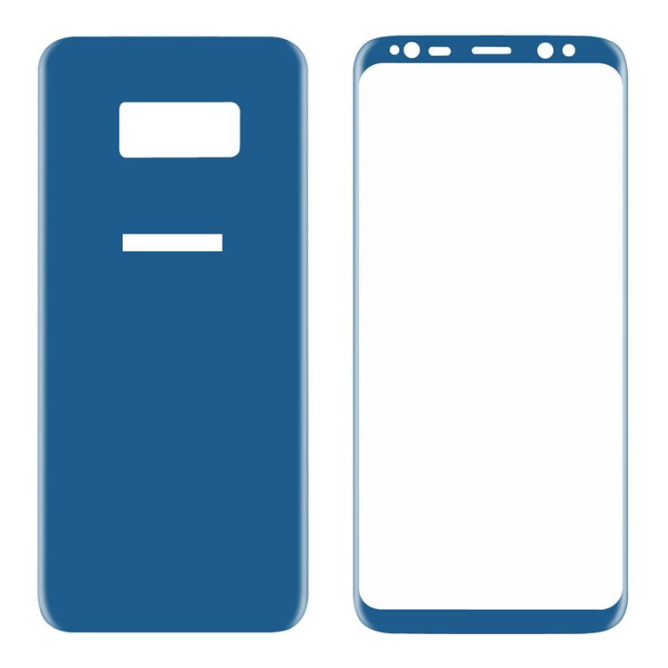 HAT PRINCE 0.26mm 9H Full Size Tempered Glass Front + Back Screen Protector (3D Arc Edge) for Samsung Galaxy S8+ SM-G955 - Blue-6
