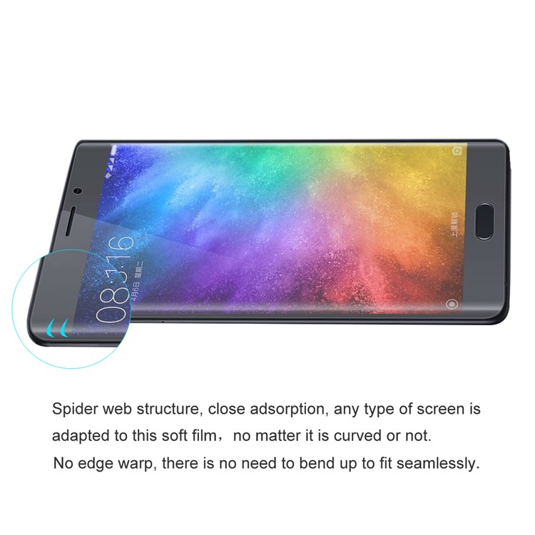 HAT PRINCE Complete Coverage Plated 3D Arc Edge 0.1mm Soft Protective Films for Xiaomi Mi Note 2-3