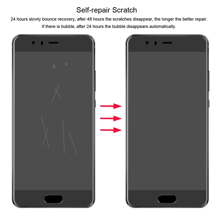 HAT PRINCE Complete Coverage Plated 3D Arc Edge 0.1mm Soft Protective Films for Huawei P10-4