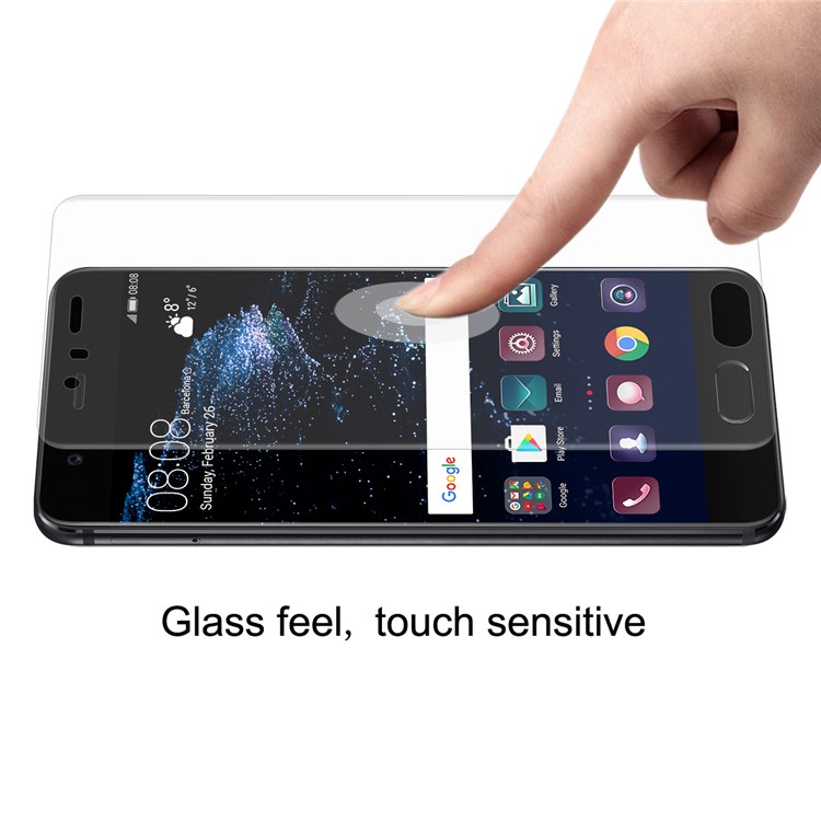 HAT PRINCE Complete Coverage Plated 3D Arc Edge 0.1mm Soft Protective Films for Huawei P10-5