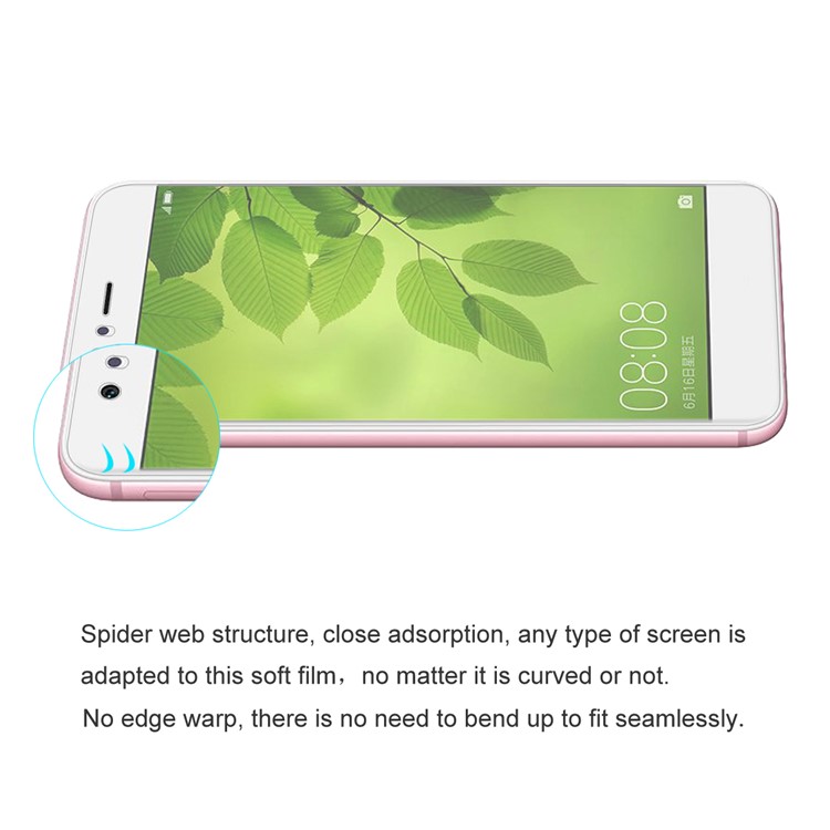 HAT PRINCE Complete Coverage Plated 3D Arc Edge 0.1mm Soft Protective Films for Huawei Nova 2 Plus-3