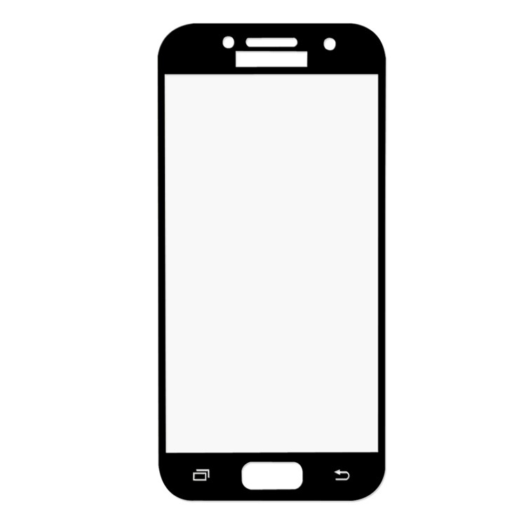 5Pcs HAT PRINCE 0.26mm 9H Full Size Tempered Glass Screen Protector (2.5D Arc Edge) for Samsung Galaxy A7 (2017) SM-A720 - Black-3