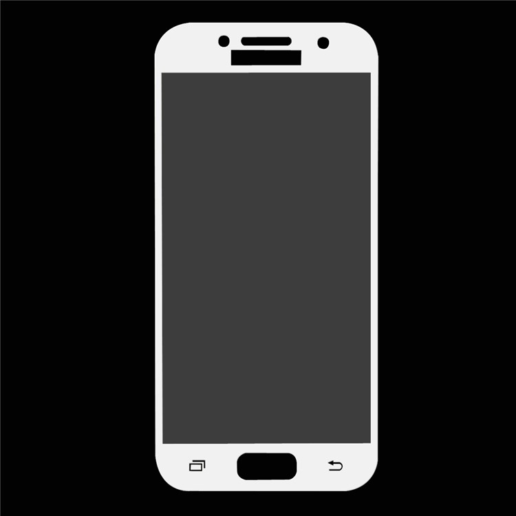5Pcs HAT PRINCE 0.26mm 9H Complete Coverage Tempered Glass Screen Protector (2.5D Arc Edge) for Samsung Galaxy A7 (2017) SM-A720 - White-3