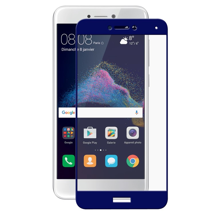 HAT PRINCE 5 Pcs/Set 0.26mm Full Coverage Tempered Glass Arc Edge Screen Film for Huawei P8 Lite (2017) / Honor 8 Lite - Blue-2