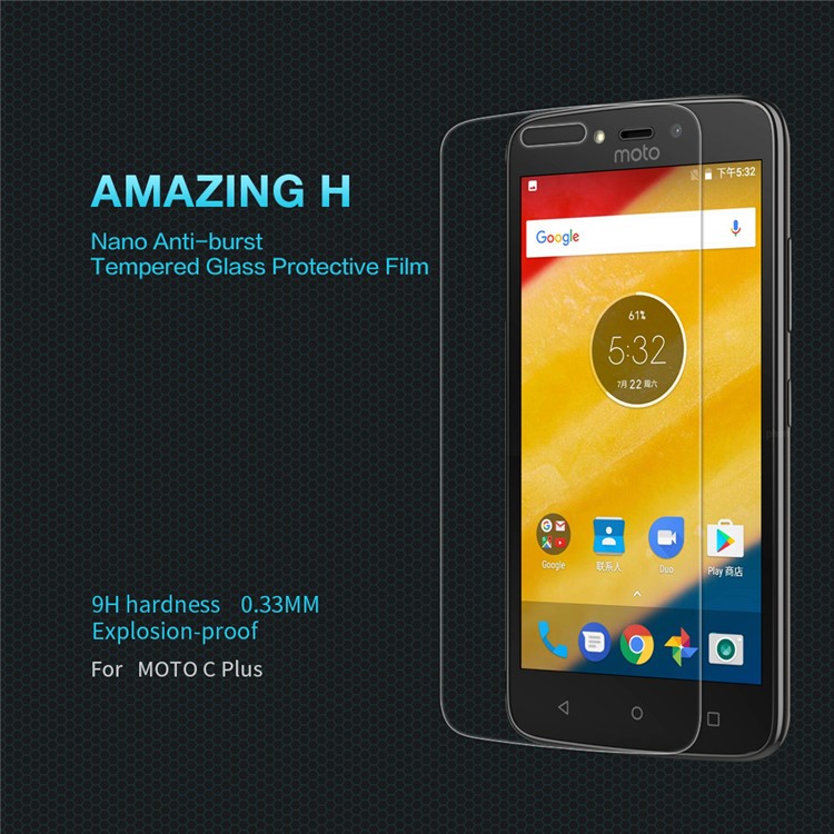 NILLKIN Amazing H Tempered Glass Screen Protector Anti-Explosion for Motorola Moto C Plus-1