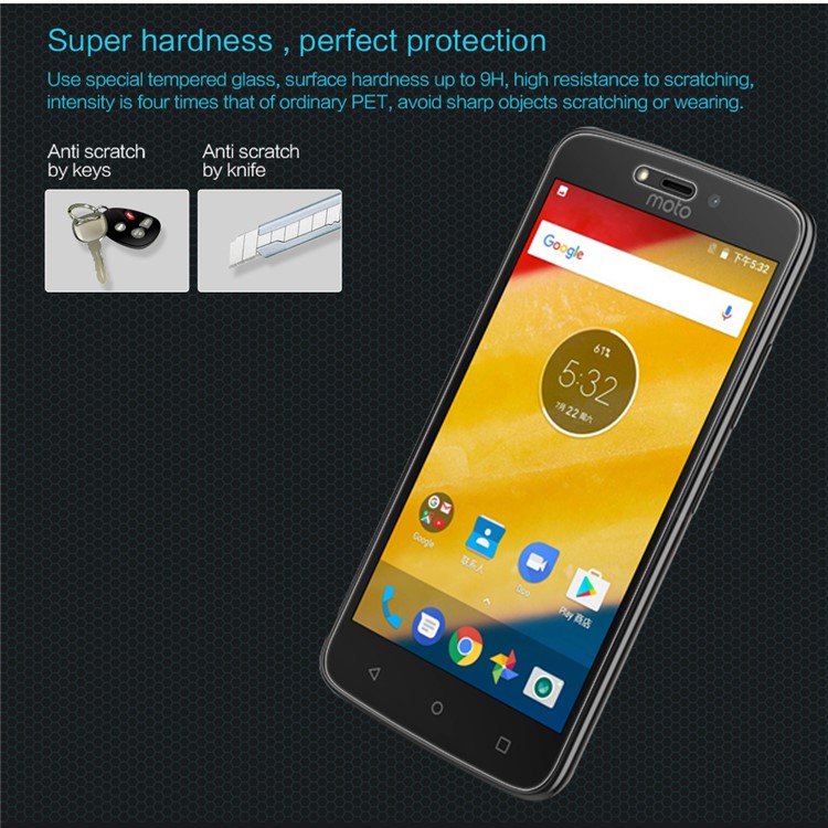NILLKIN Amazing H Tempered Glass Screen Protector Anti-Explosion for Motorola Moto C Plus-3