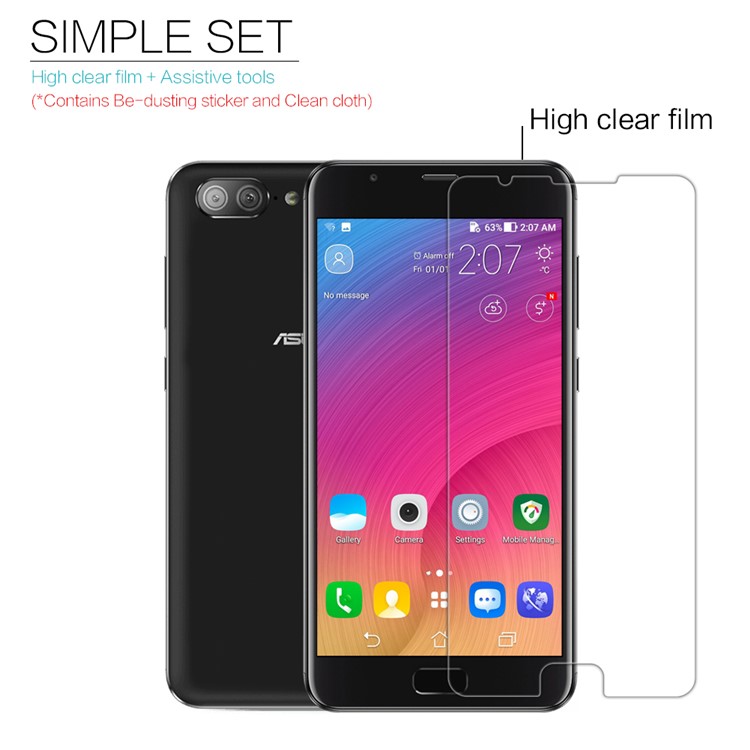 NILLKIN HD Clear Screen Guard Anti-fingerprint Protector Film for Asus Zenfone ZC550TL-5