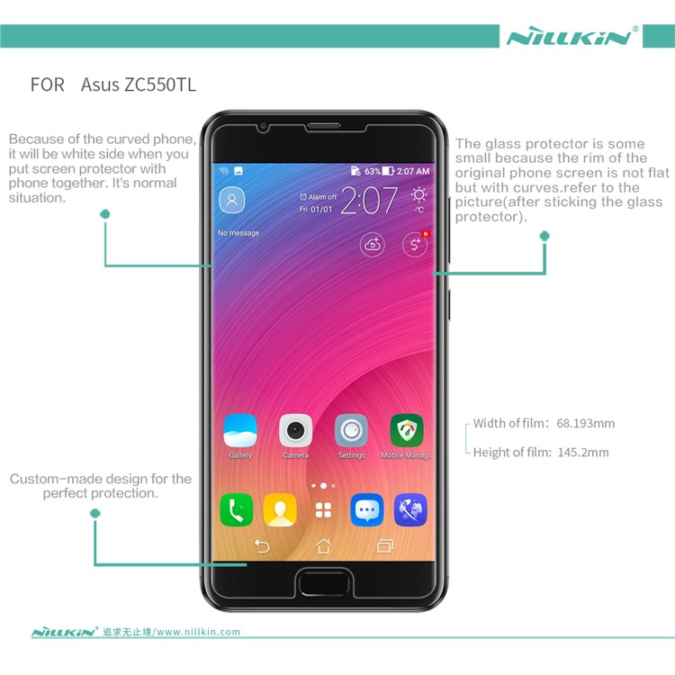 NILLKIN Matte Anti-scratch Screen Protector Film for Asus Zenfone ZC550TL-6