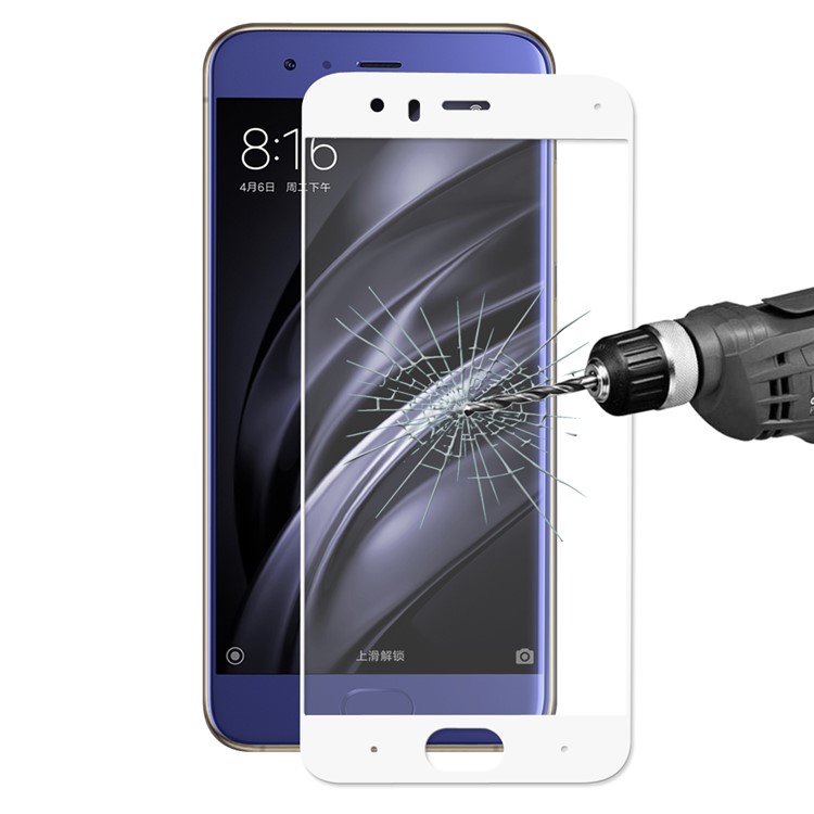 HAT PRINCE 0.26mm 9H Complete Coverage Tempered Glass Screen Protector Film (2.5D Arc Edge) for Xiaomi Mi 6 - White-1