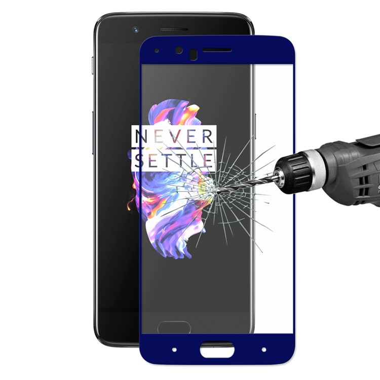 HAT PRINCE 0.26mm 9H Full Covering Tempered Glass Screen Protector Film (2.5D Arc Edge) for OnePlus 5 - Dark Blue-1