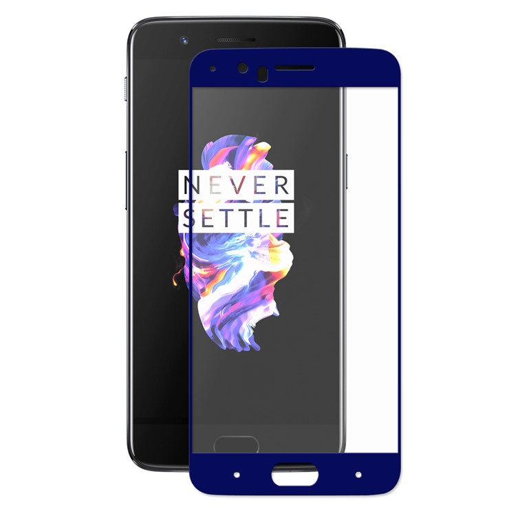 HAT PRINCE 0.26mm 9H Full Covering Tempered Glass Screen Protector Film (2.5D Arc Edge) for OnePlus 5 - Dark Blue-2