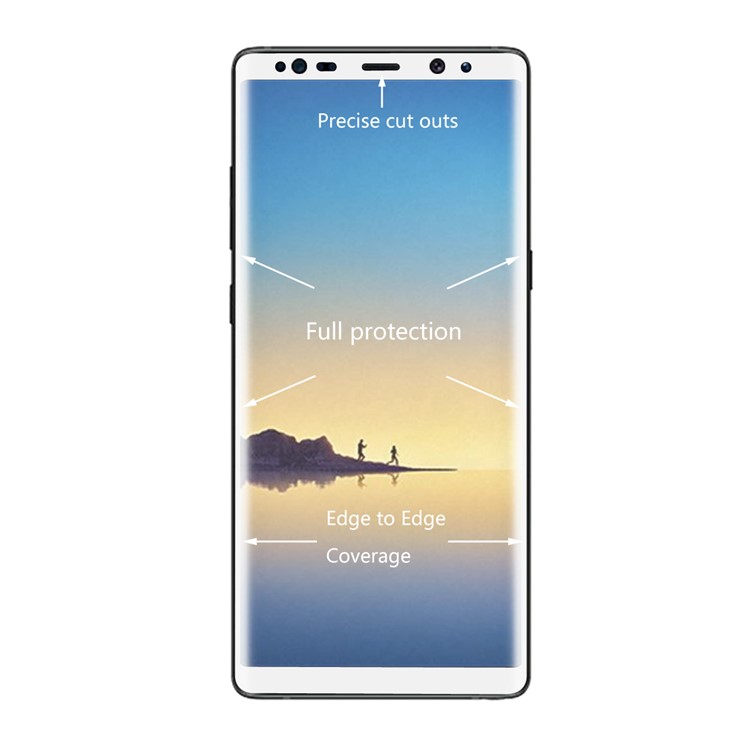 HAT PRINCE 0.26mm 3D Full Cover Tempered Glass Screen Protector Guard for Samsung Galaxy Note 8 - White-3