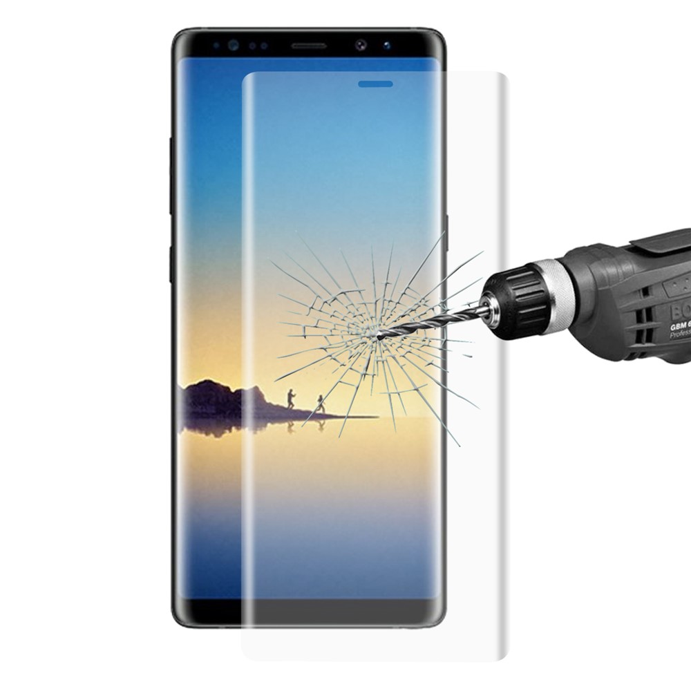 Hat prince для примечания галактики samsung 8 0.26mm 3d полный размер закаленное защитное покрытие экрана экрана - прозрачный