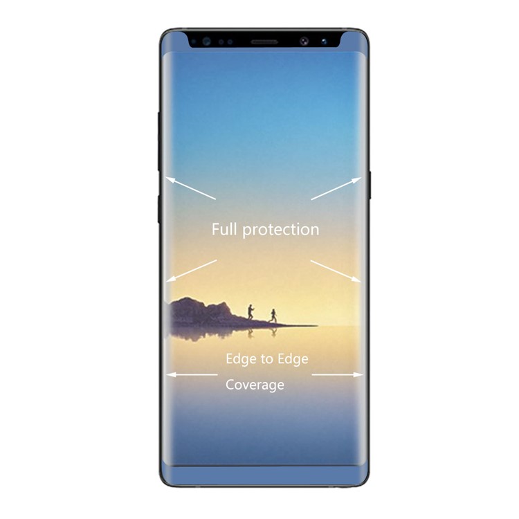 HAT PRINCE 0.26mm 3D Full Screen Tempered Glass Protector Guard Film (Opening on Top) for Samsung Galaxy Note 8 - Blue-3